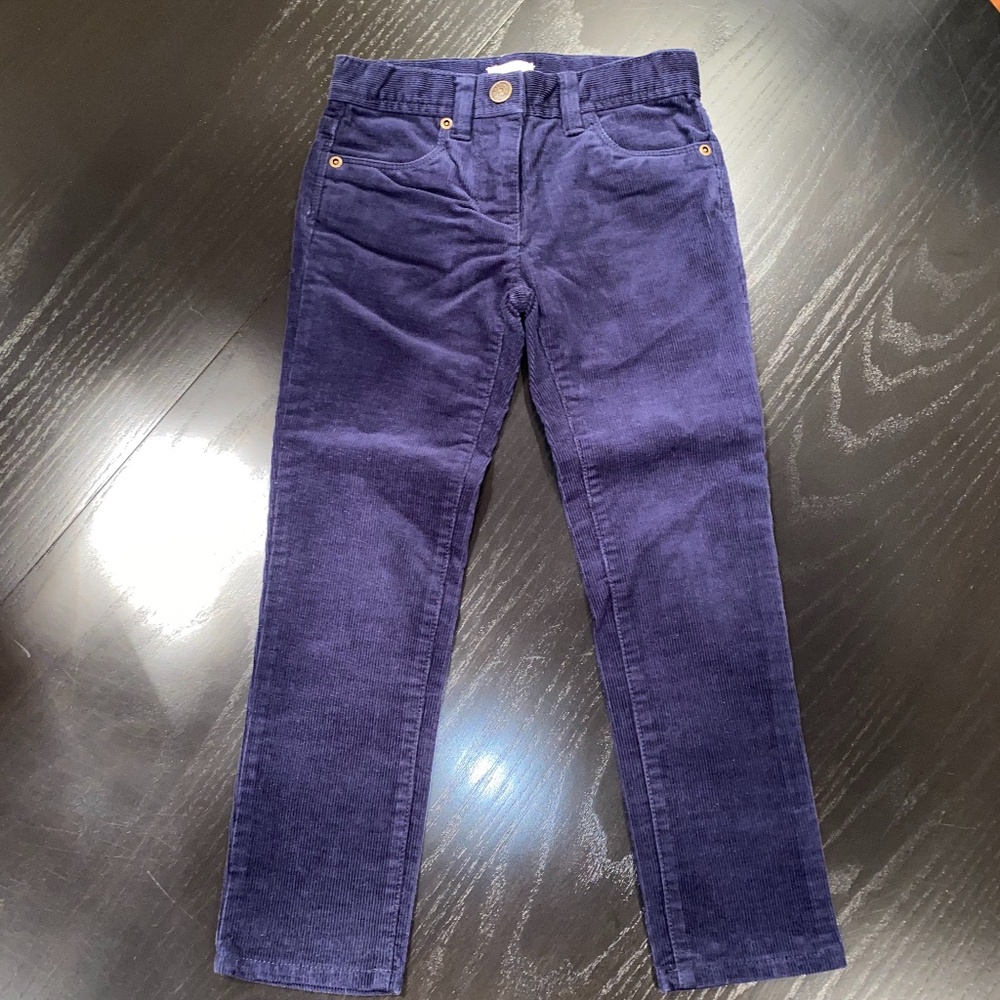 J. Crew Crewcuts Girls Cotton Navy Toothpick Cords, sz 5